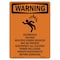 Signmission OSHA Warning Sign, 14" Height, Aluminum, Hazardous Voltage, Portrait, 1014-V-13225 OS-WS-A-1014-V-13225 - alternate 1